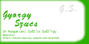 gyorgy szucs business card